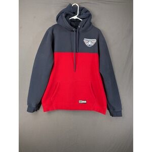 Bardown Rochester Americans Hockey Hoodie Mens XL Red Blue‎ Colorblock Pullover